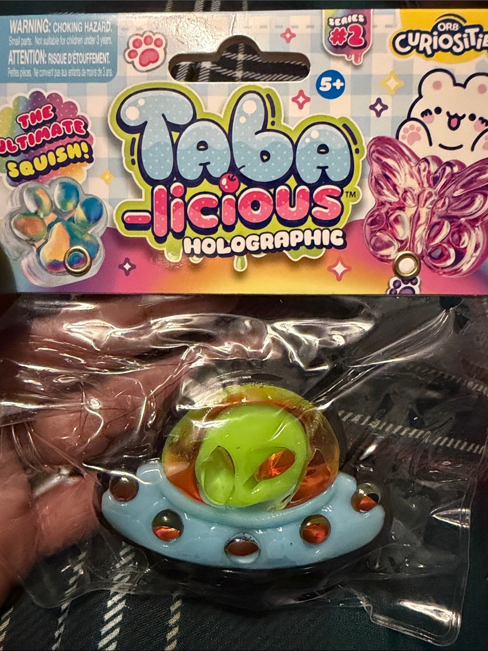 ORB 👽Holographic Tabalicious - Green Alien UFO Squishy